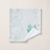 沿岸ビーチシーズ&グリーティングターコイズグリッター バスタオルセット (ウォッシュタオル)