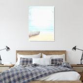 沿岸ビーチシーンと魚釣りボート キャンバスプリント (インサイチュ (寝室))