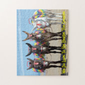 沿岸ビーチシーンシーサイドドンキーライド写真 ジグソーパズル (縦)