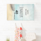 沿岸ビーチシーン40歳の誕生日 横断幕 (インサイチュ)