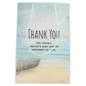 沿岸ビーチシー航海のンテーマパ感謝していーティ ミディアムペーパーバッグ (裏面)