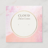 沿岸ビーチスタッドイヤリングジュエリーディスプレイカード スクエア名刺 (正面)