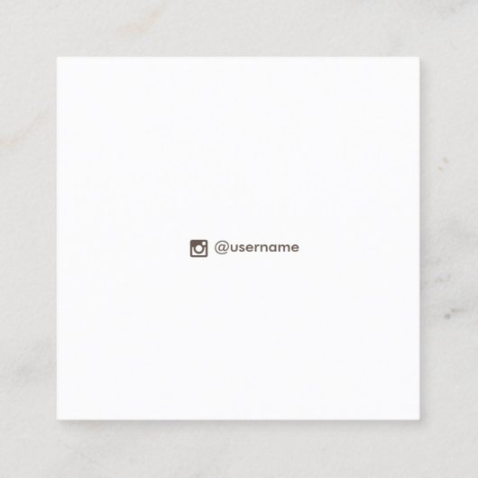 沿岸ビーチスタッドイヤリングジュエリーディスプレイカード スクエア名刺 (裏面)