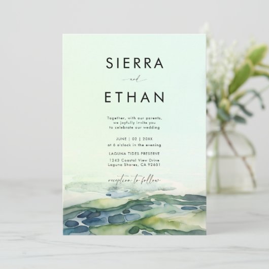 沿岸ビーチタイドプーはっきりしたルグリーンモダンズ 招待状 (スタンド正面)
