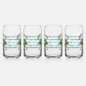 沿岸ビーチタウン、水彩カニの芸術 ガラス缶 (右)