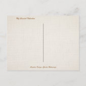 沿岸ビーチテーマ流木ハートバレンティンズ ポストカード (裏面)