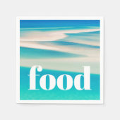 沿岸ビーチテーマ海ブルーパーティーデコール スタンダードカクテルナプキン (正面)