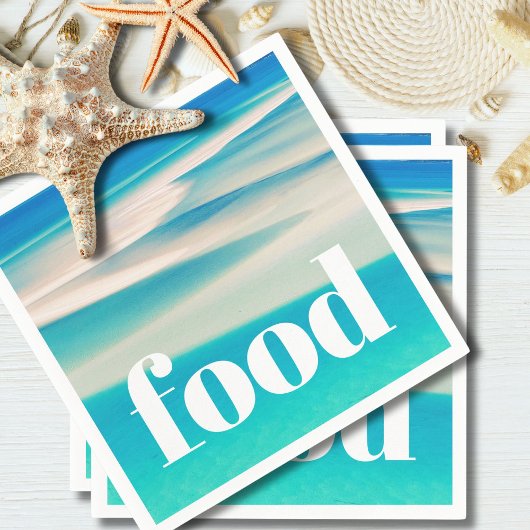 沿岸ビーチテーマ海ブルーパーティーデコール スタンダードカクテルナプキン