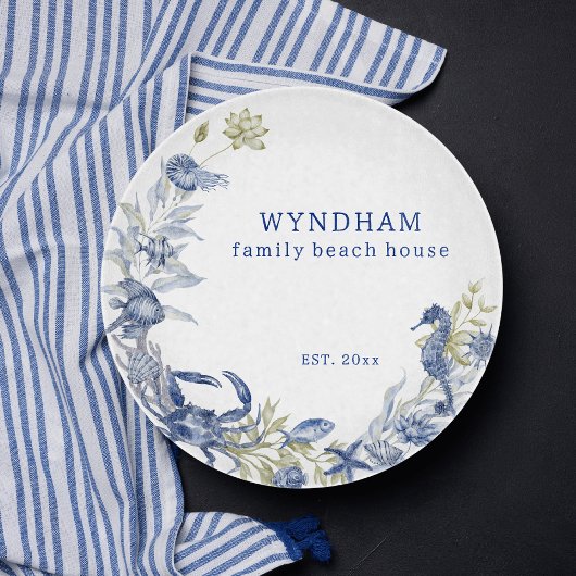 沿岸ビーチハウスマリンライフパーソナライズされたエスト。 カッティングボード