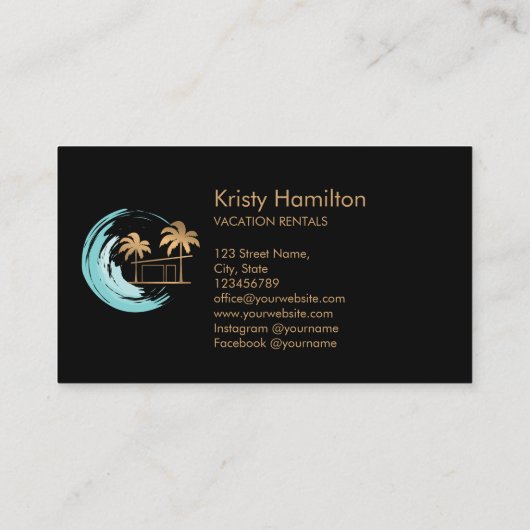 沿岸ビーチハウスB'Bエテ実在ート不動産仲介業者 名刺 (裏面)