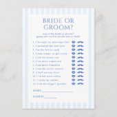 沿岸ビーチバチェロレッテ新郎新婦ゲーム エンクロージャーカード (正面)