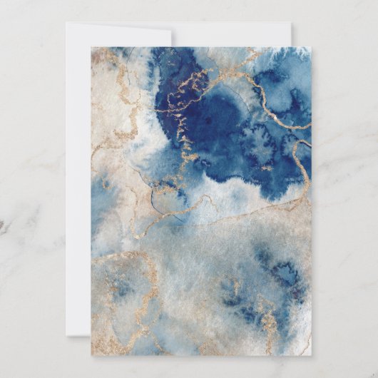 沿岸ビーチバーチャル赤ちゃんシャワー招待状 (裏面)