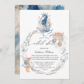 沿岸ビーチバーチャル赤ちゃんシャワー招待状 (正面/裏面)