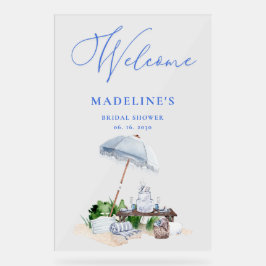 沿岸ビーチピクニックブライダルシャワー歓迎 アクリルサイン