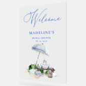 沿岸ビーチピクニックブライダルシャワー歓迎 アクリルサイン (傾斜)