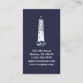 沿岸ビーチブルーボーティン航海のグライトハウス 名刺 (裏面)