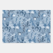 沿岸ビーチブルー海シーライフ ラッピングペーパーシート (正面3)