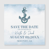 沿岸ビーチブルー航海のウェディング日付を保存 (正面)
