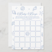 沿岸ビーチベビーシャワービンゴゲームカード 招待状 (正面)