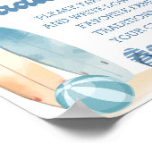 沿岸ビーチベビーシャワー家族の伝統 ポスター (角)