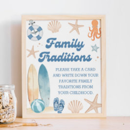 沿岸ビーチベビーシャワー家族の伝統 ポスター