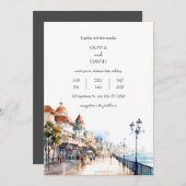 沿岸ビーチボードウォークタウンシティシ結婚ーン 招待状 (正面/裏面)