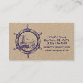 沿岸ビーチライトハウスボーティングセーリング航海の 名刺 (裏面)