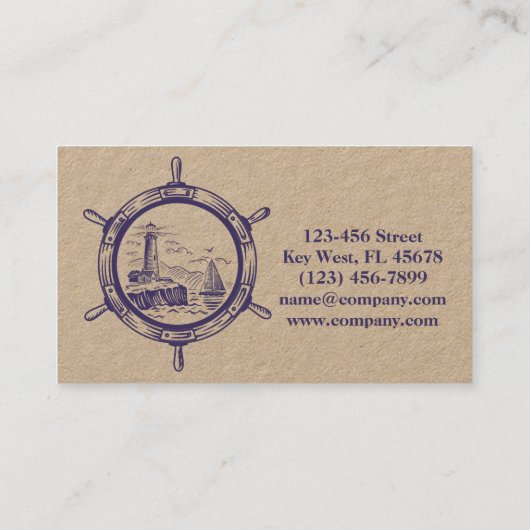 沿岸ビーチライトハウスボーティングセーリング航海の 名刺 (裏面)