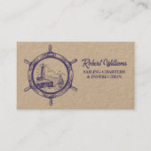 沿岸ビーチライトハウスボーティングセーリング航海の 名刺 (正面)