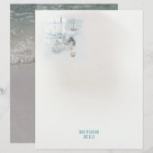 沿岸ビーチ両面結婚空白の紙 (正面/裏面)