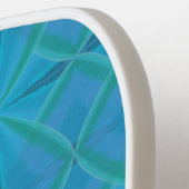 沿岸ビーチ塩水波模様オンターコイズ ピックルボールラケット (左詳細)