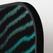 沿岸ビーチ塩辛いターコイズ波抽象芸術アート ピックルボールラケット (左詳細)