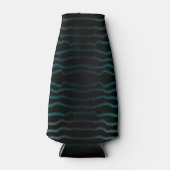 沿岸ビーチ塩辛いターコイズ波抽象芸術アート ボトルクーラー (正面)