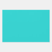 沿岸ビーチ塩辛いターコイズ波抽象芸術アート ラッピングペーパーシート (正面3)