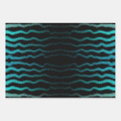 沿岸ビーチ塩辛いターコイズ波抽象芸術アート ラッピングペーパーシート (正面2)