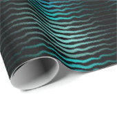 沿岸ビーチ塩辛いターコイズ波抽象芸術アート ラッピングペーパー (ロールコーナー)