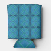 沿岸ビーチ塩辛い波のパターン黒 缶クーラー (裏面)