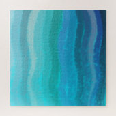 沿岸ビーチ塩辛い波オンターコイズ ジグソーパズル (横)