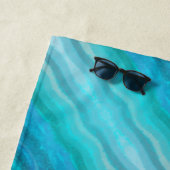 沿岸ビーチ塩辛い波オンターコイズ ビーチタオル (インサイチュ)