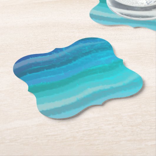 沿岸ビーチ塩辛い波オンターコイズ ペーパーコースター (アングル)