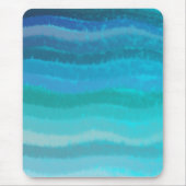 沿岸ビーチ塩辛い波オンターコイズ マウスパッド (正面)
