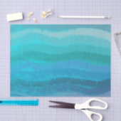 沿岸ビーチ塩辛い波オンターコイズ 薄葉紙 (クラフト)