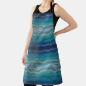 沿岸ビーチ塩辛い波オンブラック エプロン (インサイチュ)