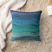 沿岸ビーチ塩辛い波オンブラック クッション (ブランケット)