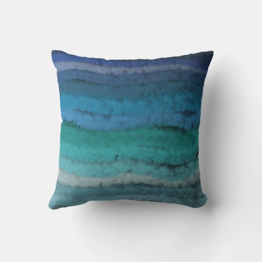 沿岸ビーチ塩辛い波オンブラック クッション (裏面)