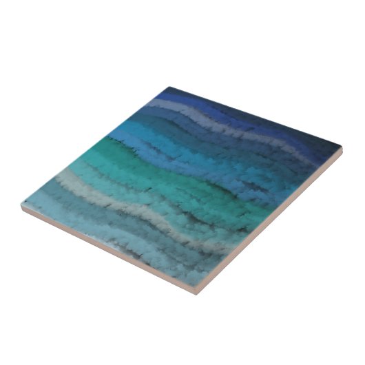 沿岸ビーチ塩辛い波オンブラック タイル (側面)