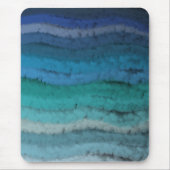沿岸ビーチ塩辛い波オンブラック マウスパッド (正面)