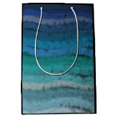 沿岸ビーチ塩辛い波オンブラック ミディアムペーパーバッグ (正面)