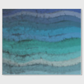 沿岸ビーチ塩辛い波オンブラック ラッピングペーパー (フラット)