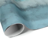 沿岸ビーチ塩辛い波オンブラック ラッピングペーパー (ロールコーナー)